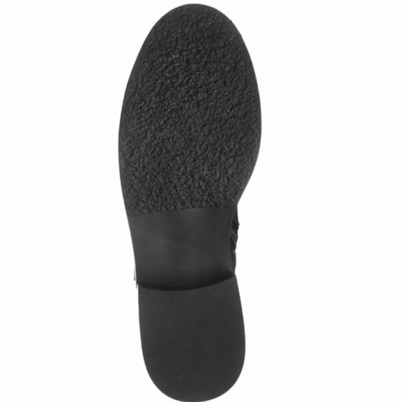 Jeffrey Campbell Lomon Croc Embossed Low Heel Leather Black Ankle Chelsea Boots - Picture 5 of 11